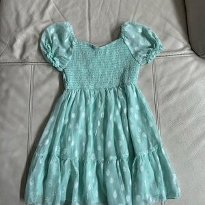 Girl Lilt Mint Green Polka Dot Kids Dress, Size S 6/6x